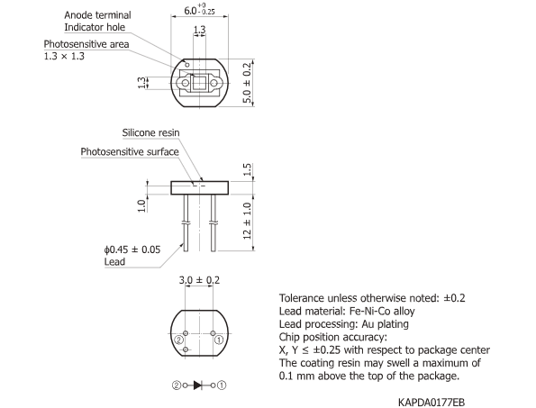 滨松 硅光电倍增管 MPPC SiPM S13720-1325CS	(图1)